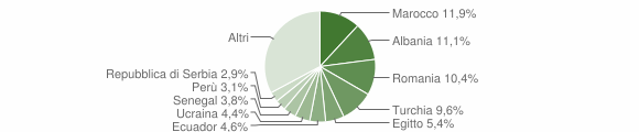 Grafico cittadinanza stranieri - Mandello del Lario 2011