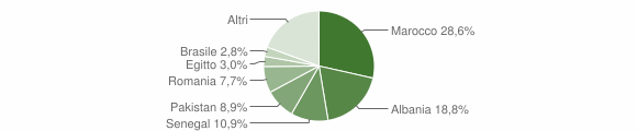 Grafico cittadinanza stranieri - Arcene 2012