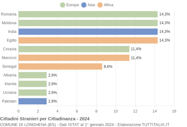 Grafico cittadinanza stranieri - Longhena 2024