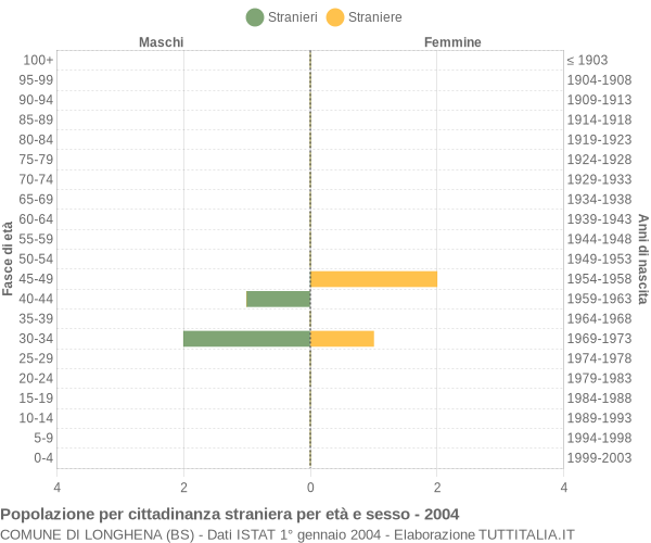 Grafico cittadini stranieri - Longhena 2004