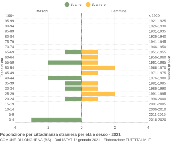 Grafico cittadini stranieri - Longhena 2021