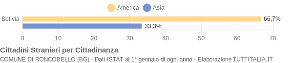 Grafico cittadinanza stranieri - Roncobello 2004