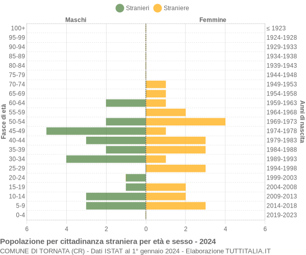 Grafico cittadini stranieri - Tornata 2024