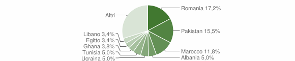 Grafico cittadinanza stranieri - Arosio 2010