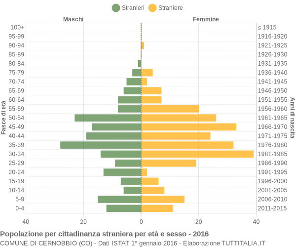 Grafico cittadini stranieri - Cernobbio 2016