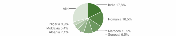 Grafico cittadinanza stranieri - Poncarale 2015