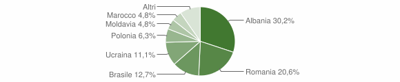 Grafico cittadinanza stranieri - Ponte di Legno 2008