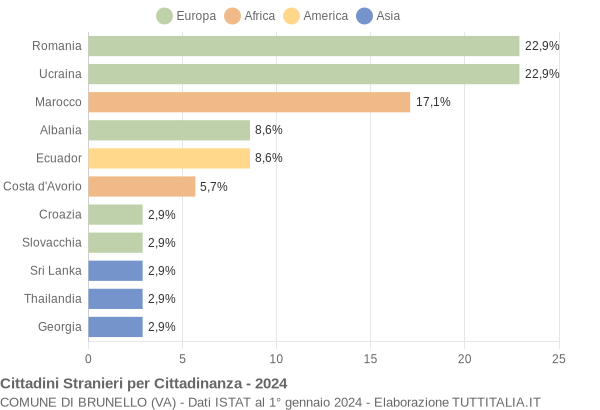 Grafico cittadinanza stranieri - Brunello 2024