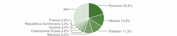 Grafico cittadinanza stranieri - Casorate Primo 2006