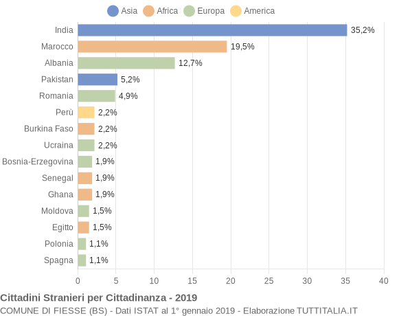 Grafico cittadinanza stranieri - Fiesse 2019