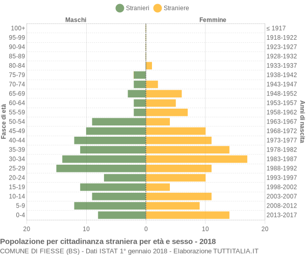 Grafico cittadini stranieri - Fiesse 2018