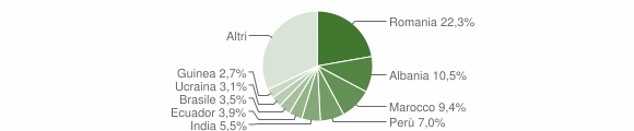 Grafico cittadinanza stranieri - Macherio 2008