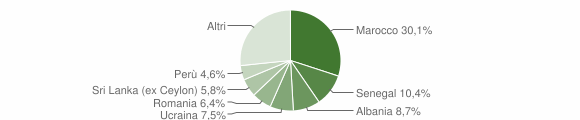 Grafico cittadinanza stranieri - Dervio 2013