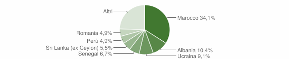 Grafico cittadinanza stranieri - Dervio 2015