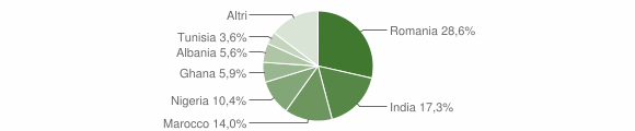 Grafico cittadinanza stranieri - Casalmoro 2010