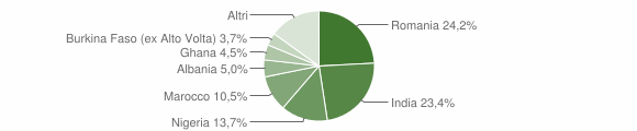 Grafico cittadinanza stranieri - Casalmoro 2012
