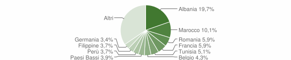 Grafico cittadinanza stranieri - Gavirate 2007