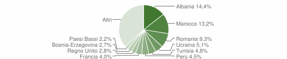 Grafico cittadinanza stranieri - Gavirate 2015