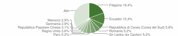Grafico cittadinanza stranieri - Segrate 2007