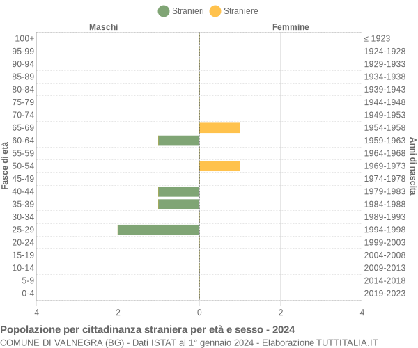 Grafico cittadini stranieri - Valnegra 2024