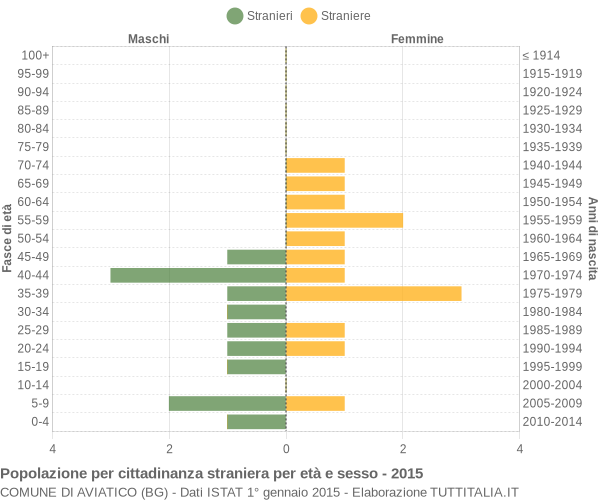 Grafico cittadini stranieri - Aviatico 2015