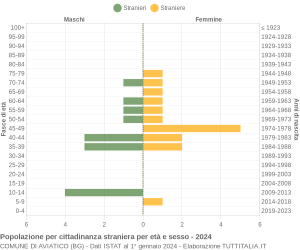 Grafico cittadini stranieri - Aviatico 2024