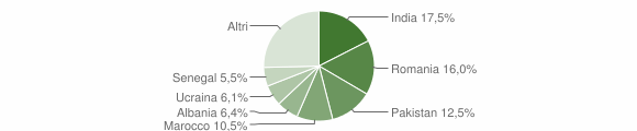 Grafico cittadinanza stranieri - Bagnatica 2011