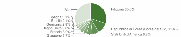 Grafico cittadinanza stranieri - Basiglio 2007