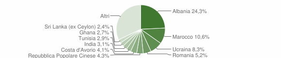 Grafico cittadinanza stranieri - Malnate 2014