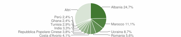 Grafico cittadinanza stranieri - Malnate 2015