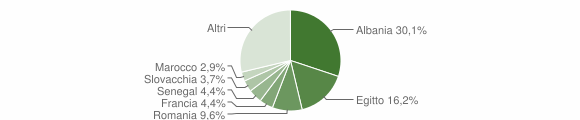 Grafico cittadinanza stranieri - Albairate 2007