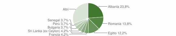 Grafico cittadinanza stranieri - Albairate 2010