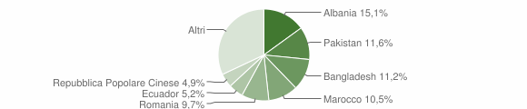 Grafico cittadinanza stranieri - Gallarate 2010