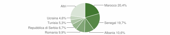 Grafico cittadinanza stranieri - Pradalunga 2010