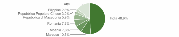 Grafico cittadinanza stranieri - Dosolo 2012