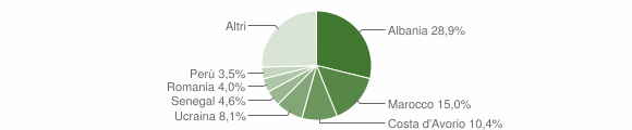 Grafico cittadinanza stranieri - Bisuschio 2015