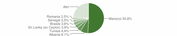 Grafico cittadinanza stranieri - Cornate d'Adda 2004