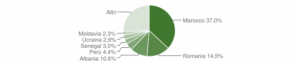 Grafico cittadinanza stranieri - Cornate d'Adda 2011