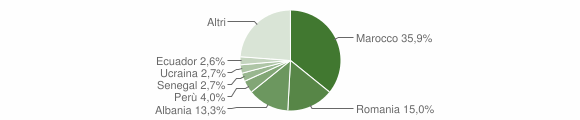 Grafico cittadinanza stranieri - Cornate d'Adda 2012