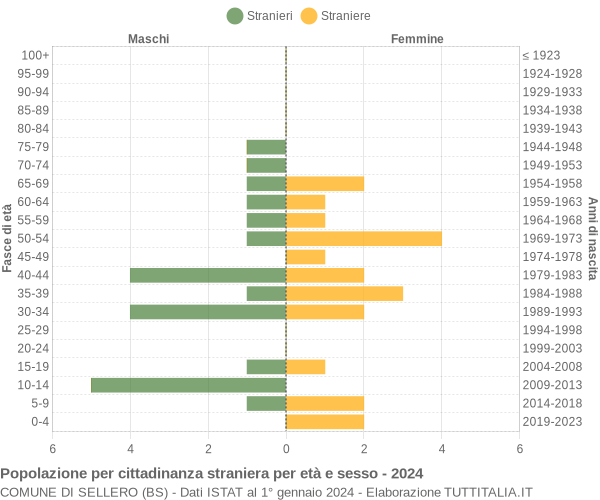 Grafico cittadini stranieri - Sellero 2024