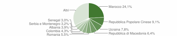 Grafico cittadinanza stranieri - Sondrio 2007