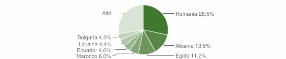 Grafico cittadinanza stranieri - Melegnano 2010