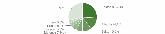 Grafico cittadinanza stranieri - Melegnano 2014