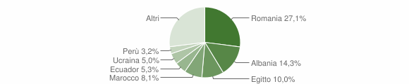 Grafico cittadinanza stranieri - Melegnano 2015
