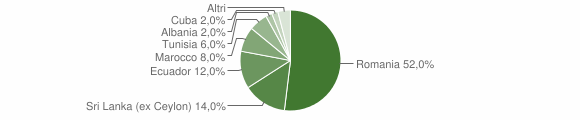 Grafico cittadinanza stranieri - Verrua Po 2010
