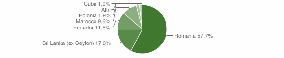 Grafico cittadinanza stranieri - Verrua Po 2013