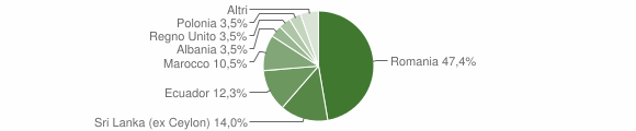 Grafico cittadinanza stranieri - Verrua Po 2015
