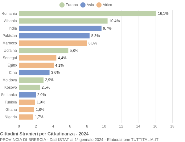 Grafico cittadinanza stranieri - 2024