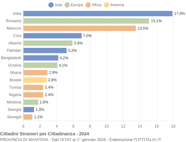 Grafico cittadinanza stranieri - 2024