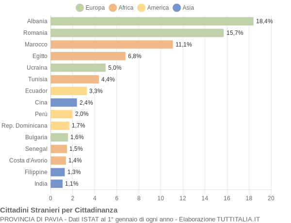 Grafico cittadinanza stranieri - 2006